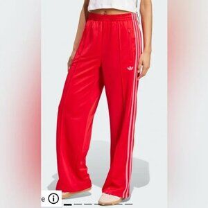 Adidas Firebird Loose Track Pants Red Pink Zippers Pockets Size M Medium NWT